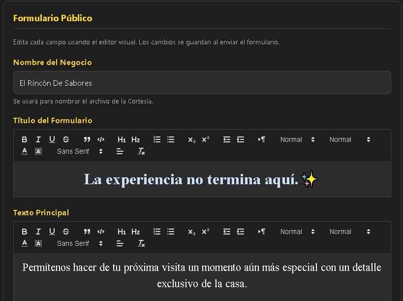 Personalización de textos del formulario